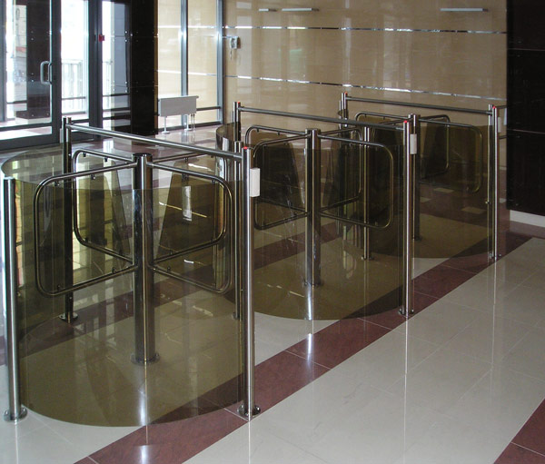 PERCo waist-high rotors RTD-03S at the administrative building of Belarusneft company in Gomel, Belarus